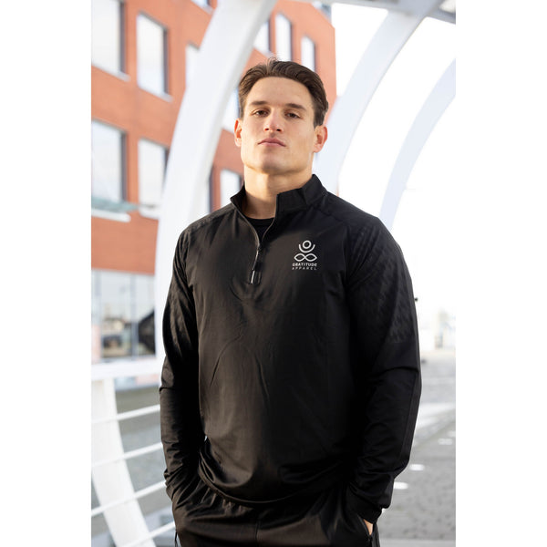 Prestige Quarter Zip - Black GratitudeApparel