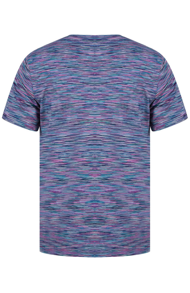 Space Dye Print Spandex (Black/Pink/Multi)